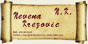 Nevena Krezović vizit kartica
